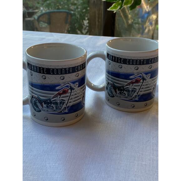 VTG 2005 Set of 3 Orange County Choppers Mugs Ceramic 3.75 in Coffee Biker EUC - Picture 16 of 16